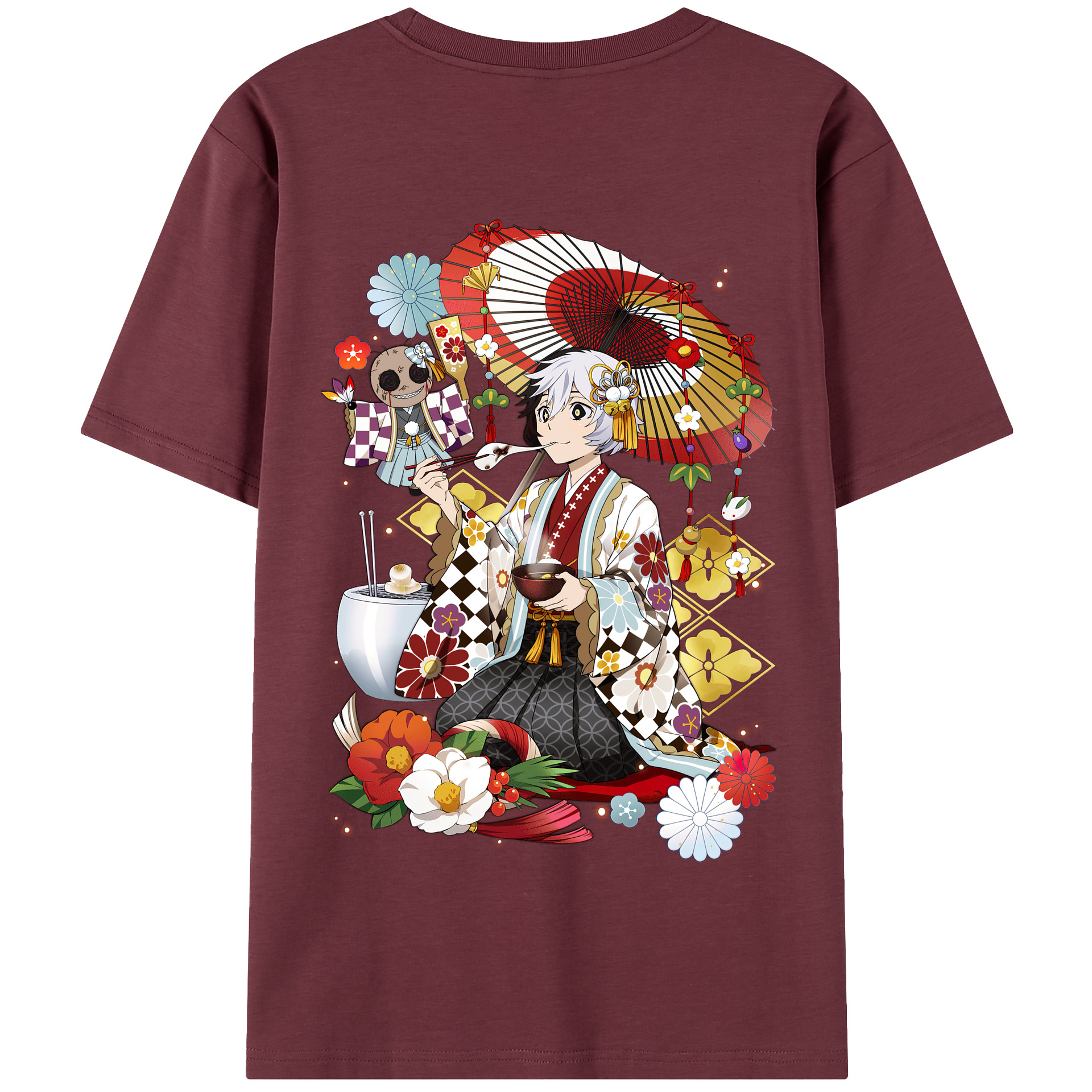 （画像用） 文豪ストレイドッグス Bungo Stray Dogs 綿100％半袖Tシャツ（背面プリント）